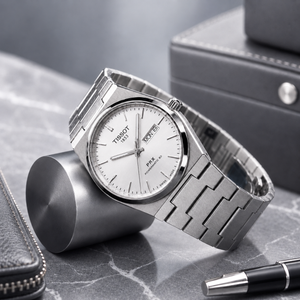 TISSOT PRX Premium Metal Kəmərli Kişi Saatı – Ağ Kadran