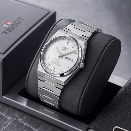 TISSOT PRX Premium Metal Kəmərli Kişi Saatı – Ağ Kadran